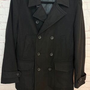 Banana Republic Men's Classic Black Peacoat